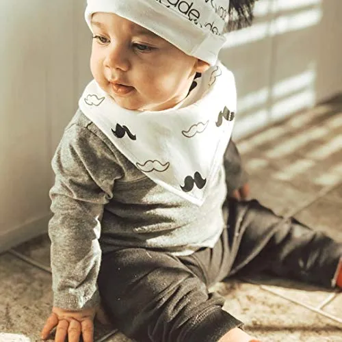 10-Pack Baby Bandana Bibs Upsimples Baby Boys Bibs for Drooling and Teething, Super Absorbent Bibs Baby Shower Gift - Dawn Set