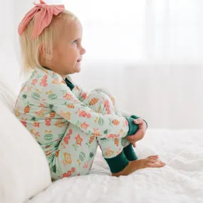 2 Piece Kids Bamboo Pajama Set in Ornament