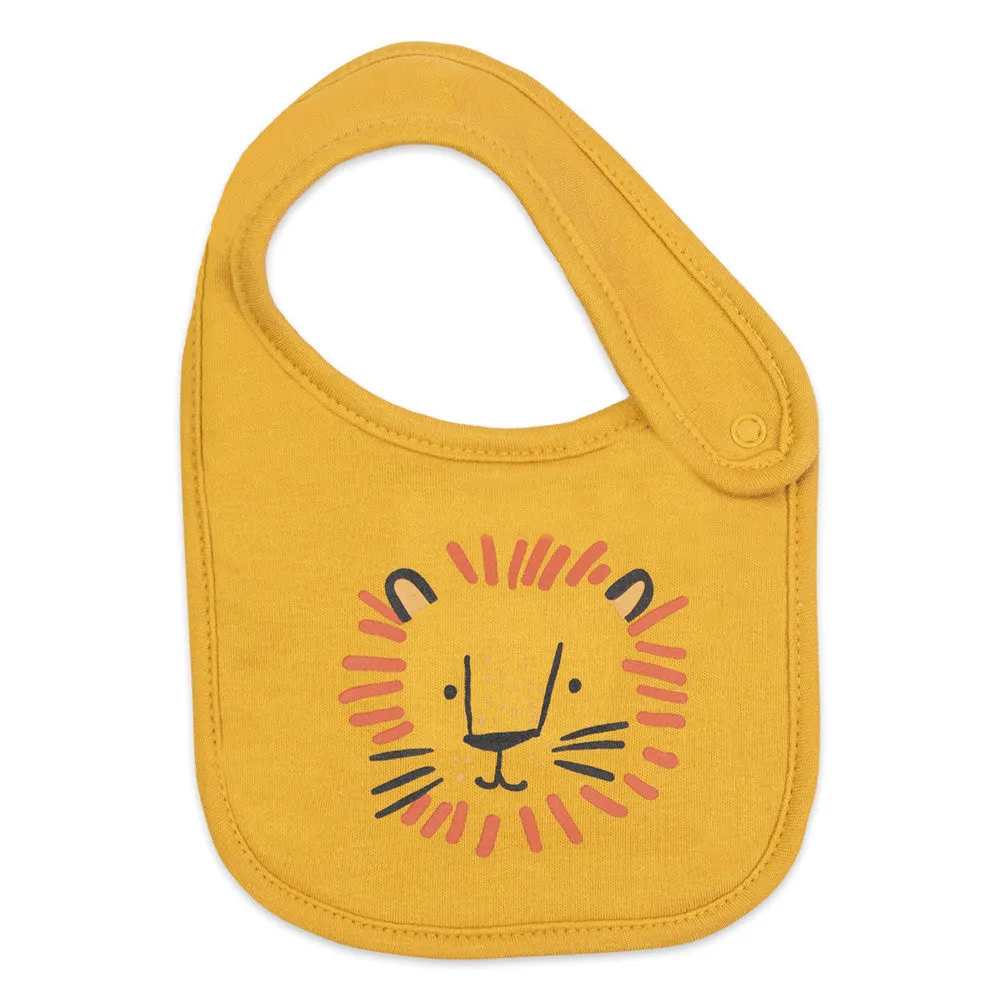 3-Pack Organic Cotton Bib in Lion Print