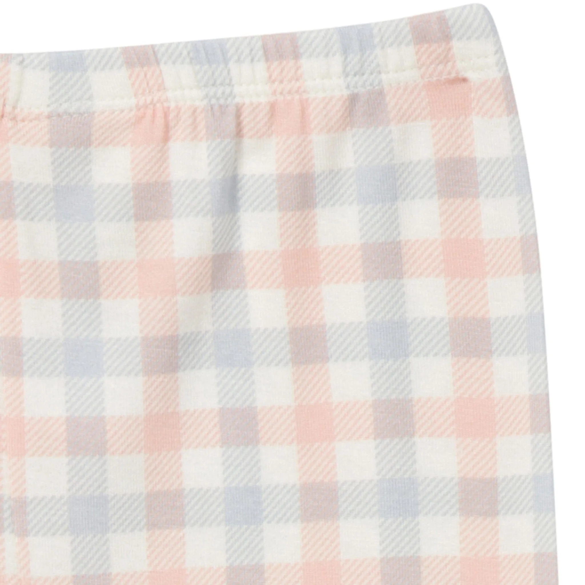 4-Piece Infant & Toddler Neutral Blue Plaid Snug Fitting Pajamas