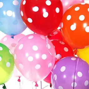 50PCS Polka Dot Balloons 12 Inch Latex Polka Dot Balloon Multicolor for Wedding Birthday Party Festival Christmas Decorations