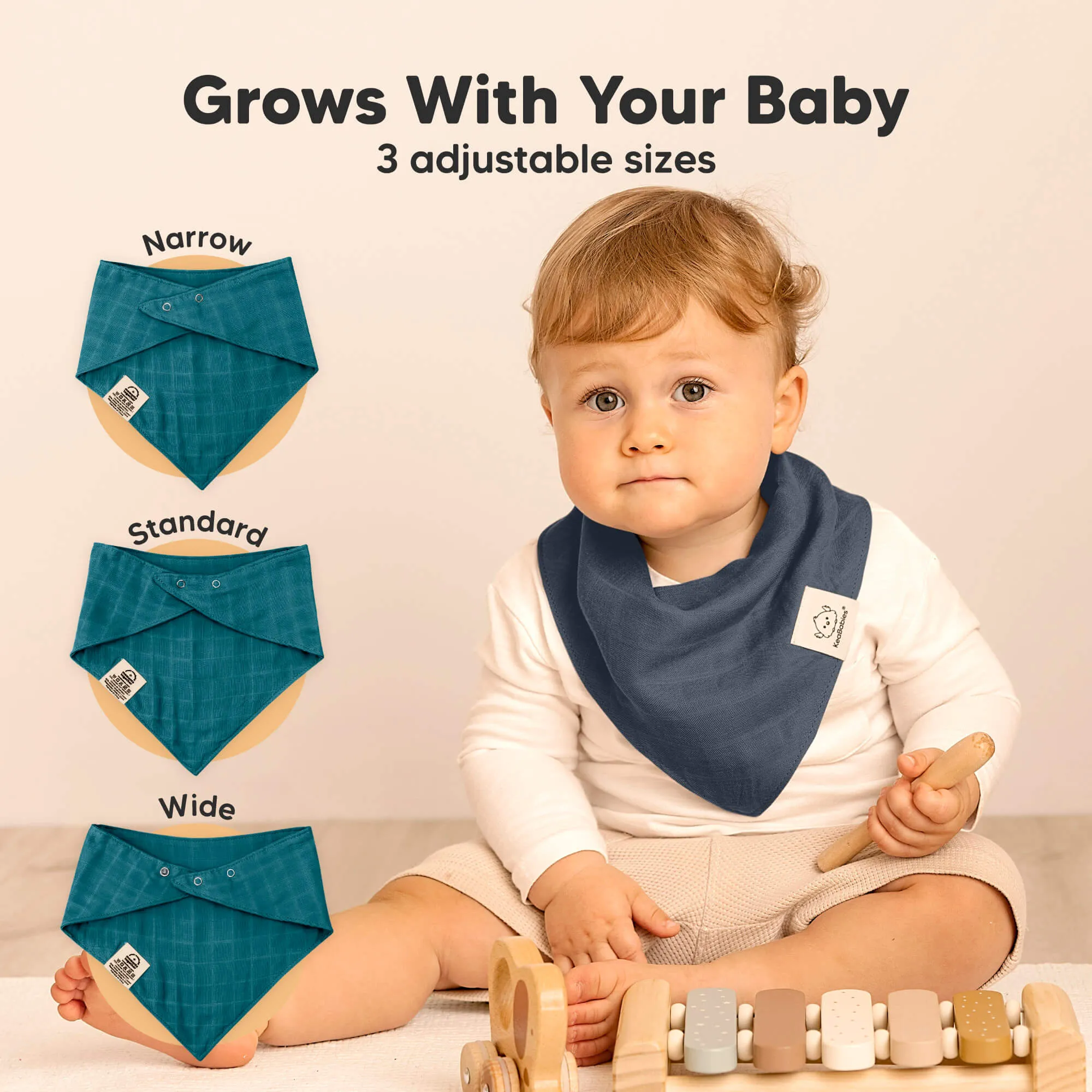 8-Pack Lumi Muslin Bandana Bibs (Eclipse)