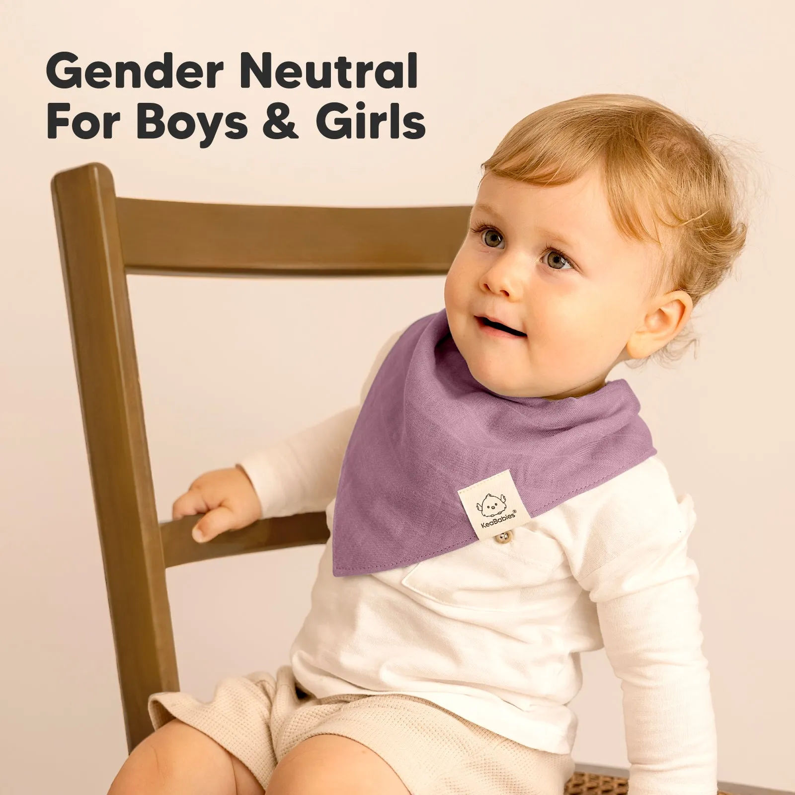 8-Pack Lumi Muslin Bandana Bibs (Lavender)