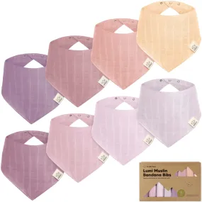8-Pack Lumi Muslin Bandana Bibs (Lavender)
