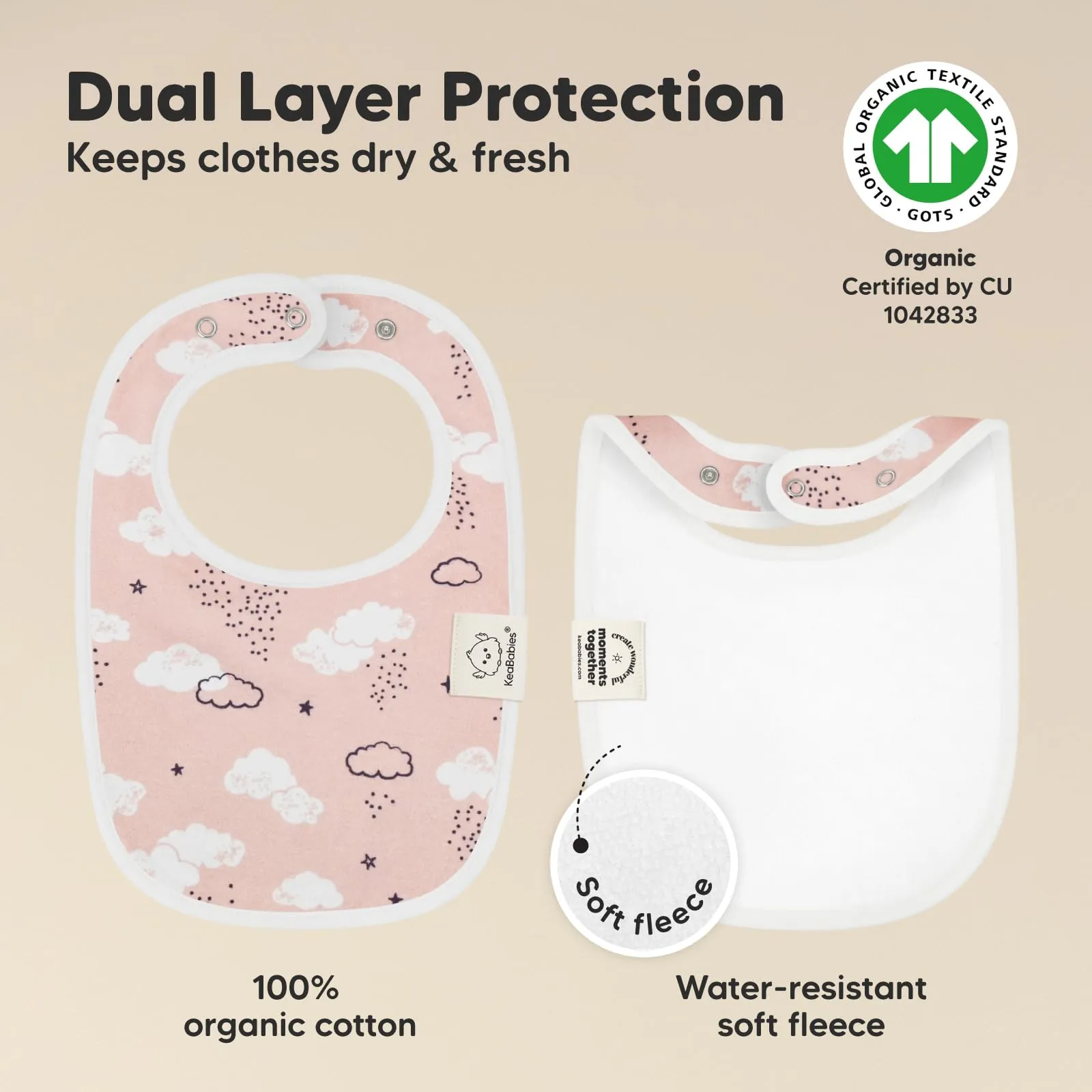 8-Pack Organic Baby Bibs for Boys, Girls - Soft Cotton Drooling and Teething Baby Bibs, Baby Girl Bibs, Baby Boy Bibs, Baby Drool Bibs for Baby Girl, Boy, Newborn Infant Bibs (Sweet Charm) Sweet Charm