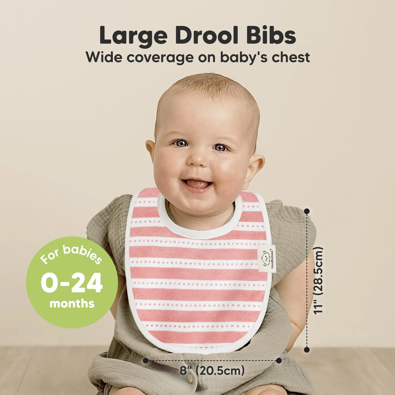 8-Pack Organic Baby Bibs for Boys, Girls - Soft Cotton Drooling and Teething Baby Bibs, Baby Girl Bibs, Baby Boy Bibs, Baby Drool Bibs for Baby Girl, Boy, Newborn Infant Bibs (Sweet Charm) Sweet Charm