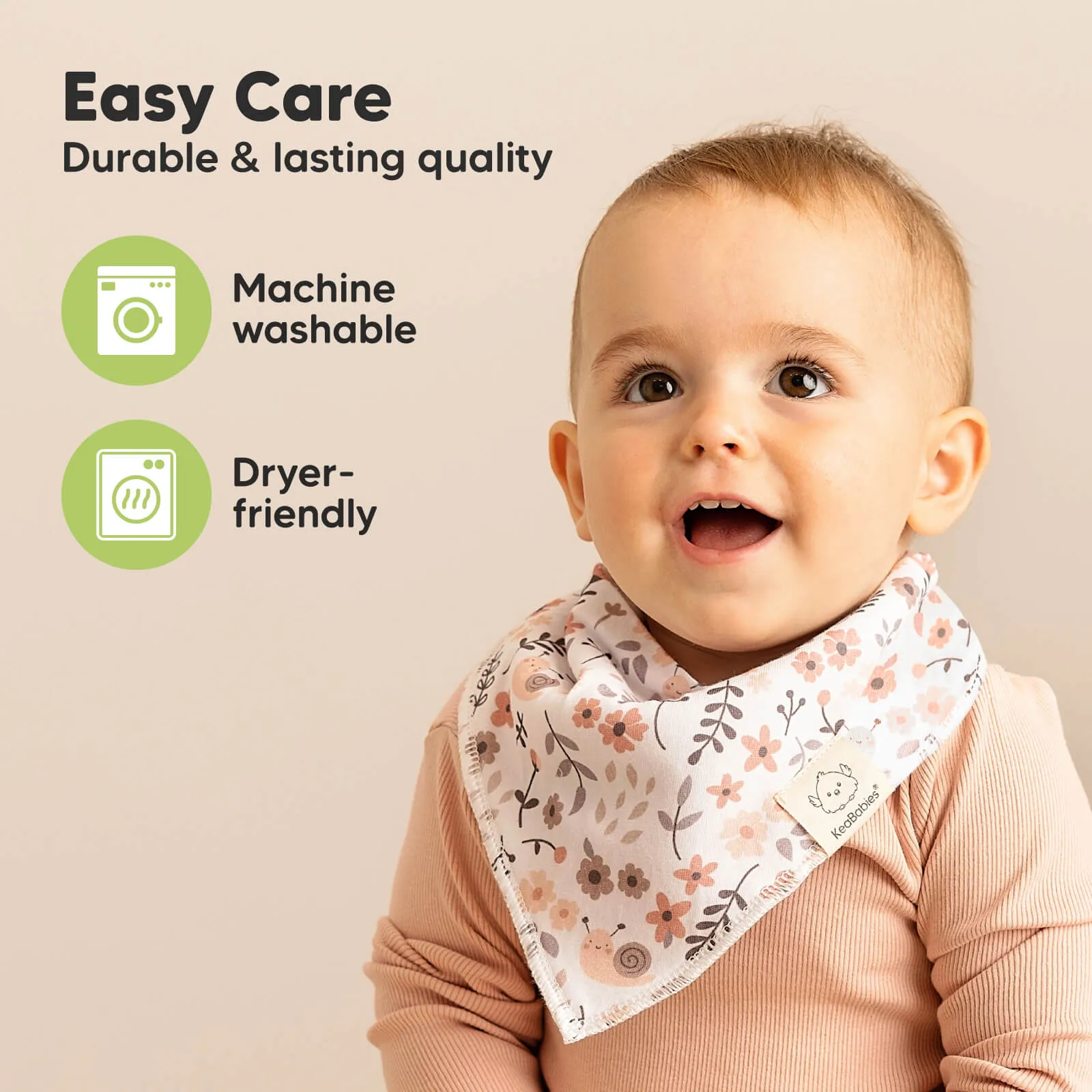 8-Pack Organic Bandana Bibs (Bloom)