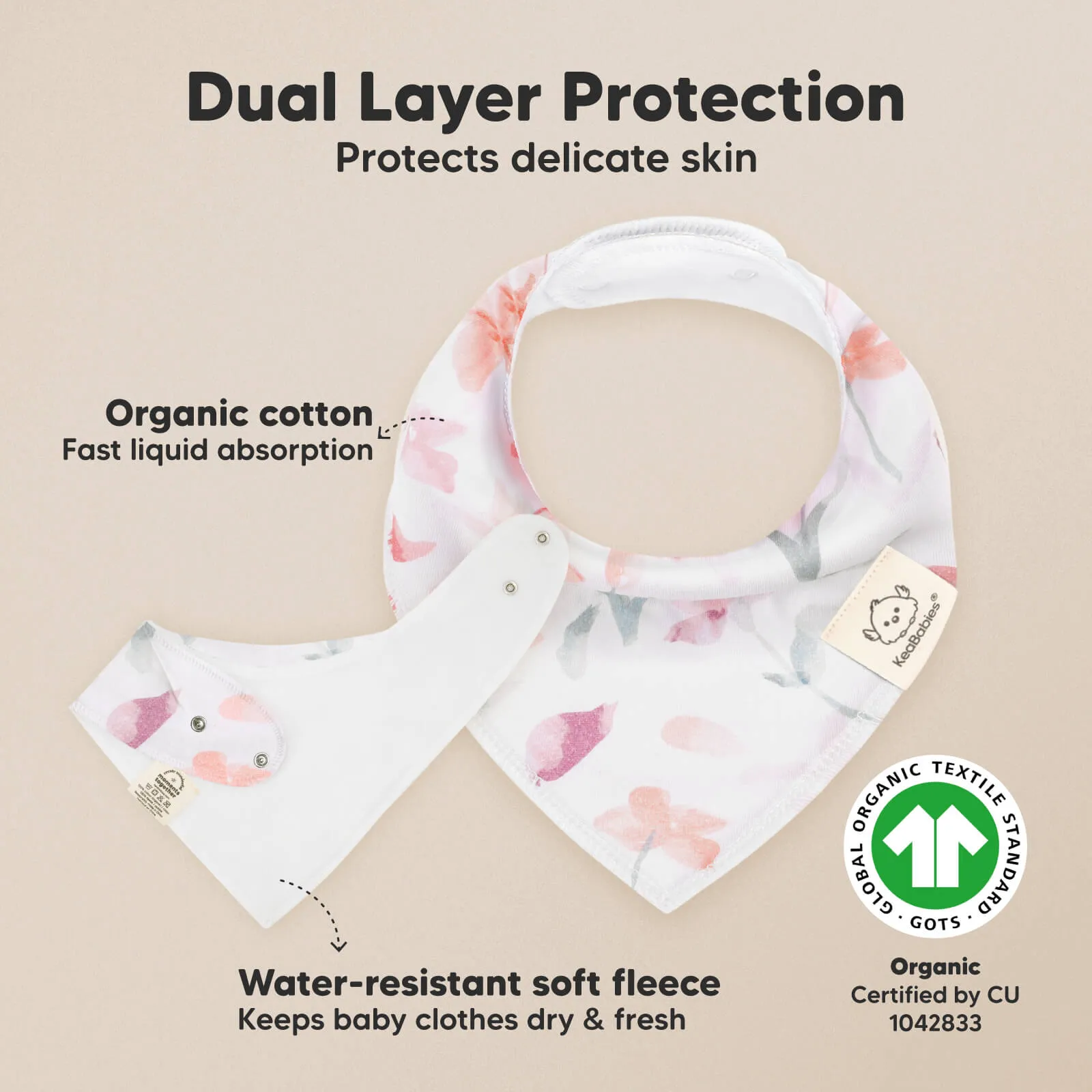 8-Pack Organic Bandana Bibs (Bloom)