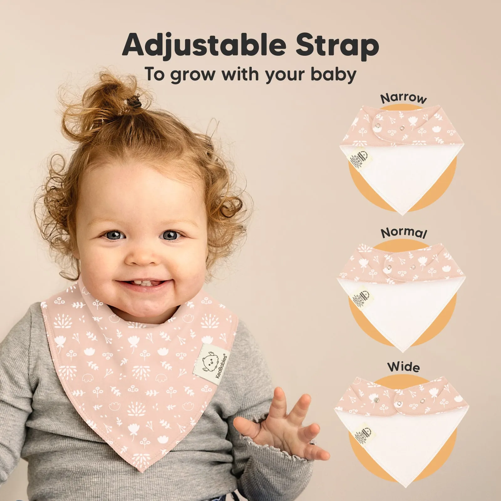 8-Pack Organic Bandana Bibs (Fleur)