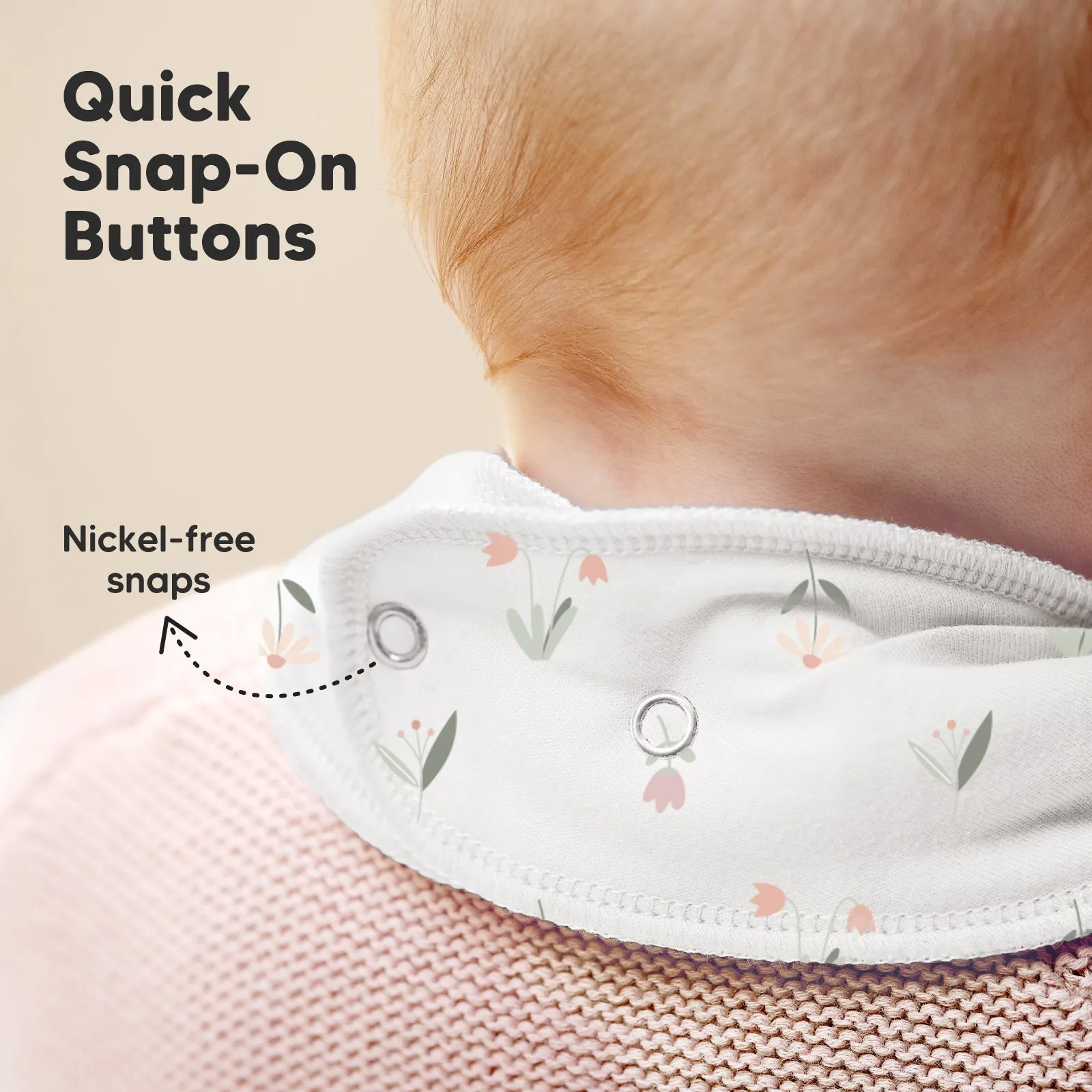8-Pack Organic Bandana Bibs (Fleur)