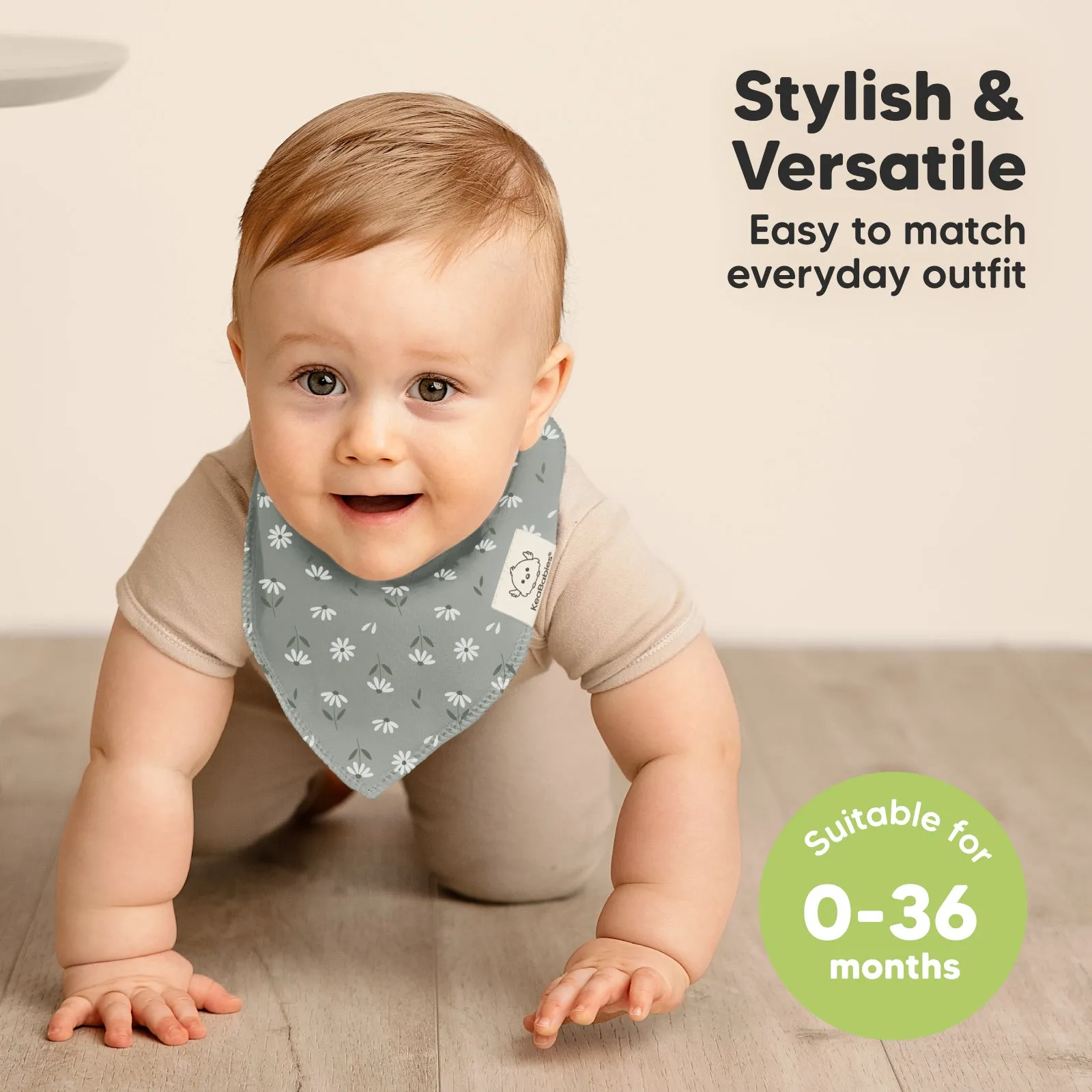 8-Pack Organic Bandana Bibs (Fleur)