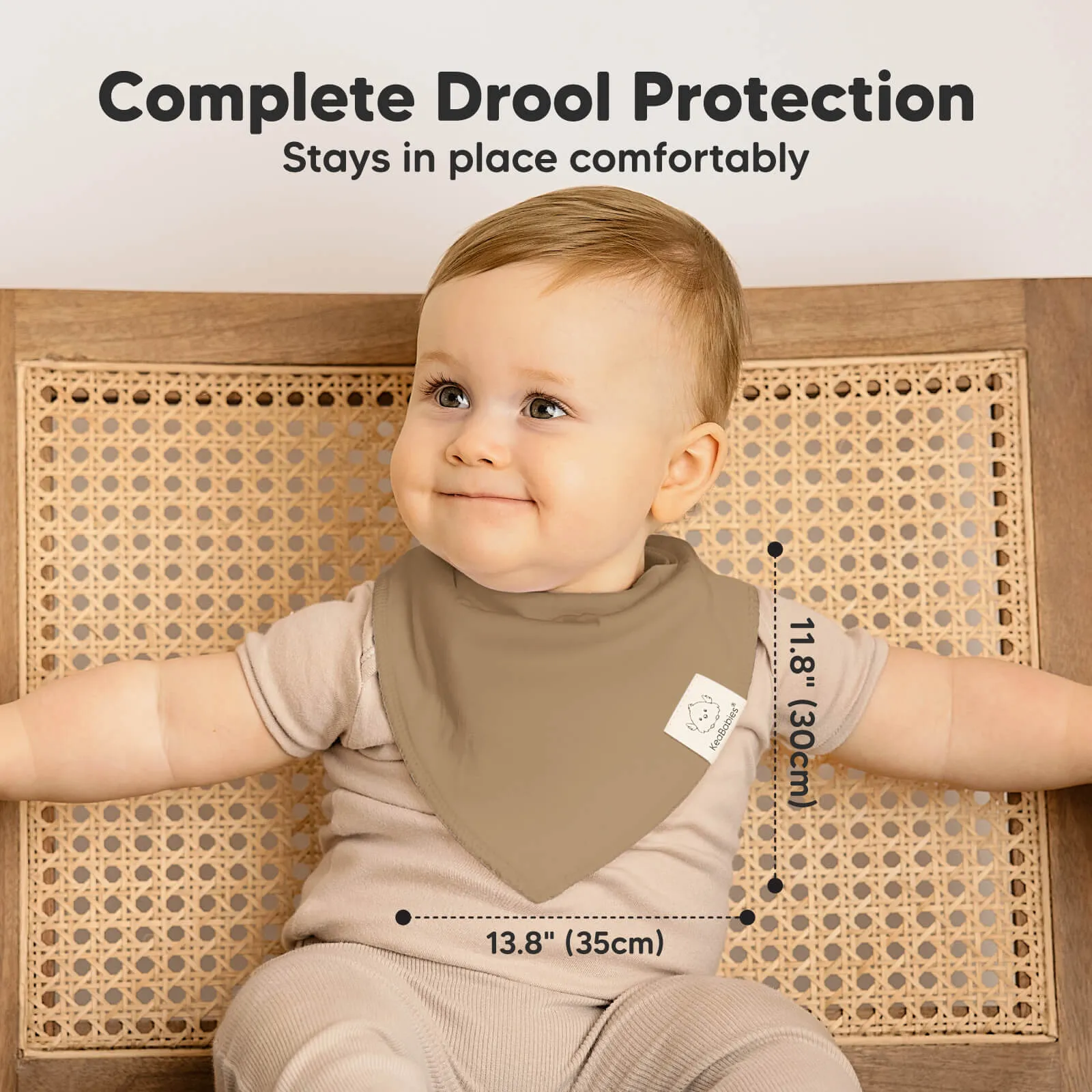 8-Pack Organic Bandana Bibs (Terracotta)
