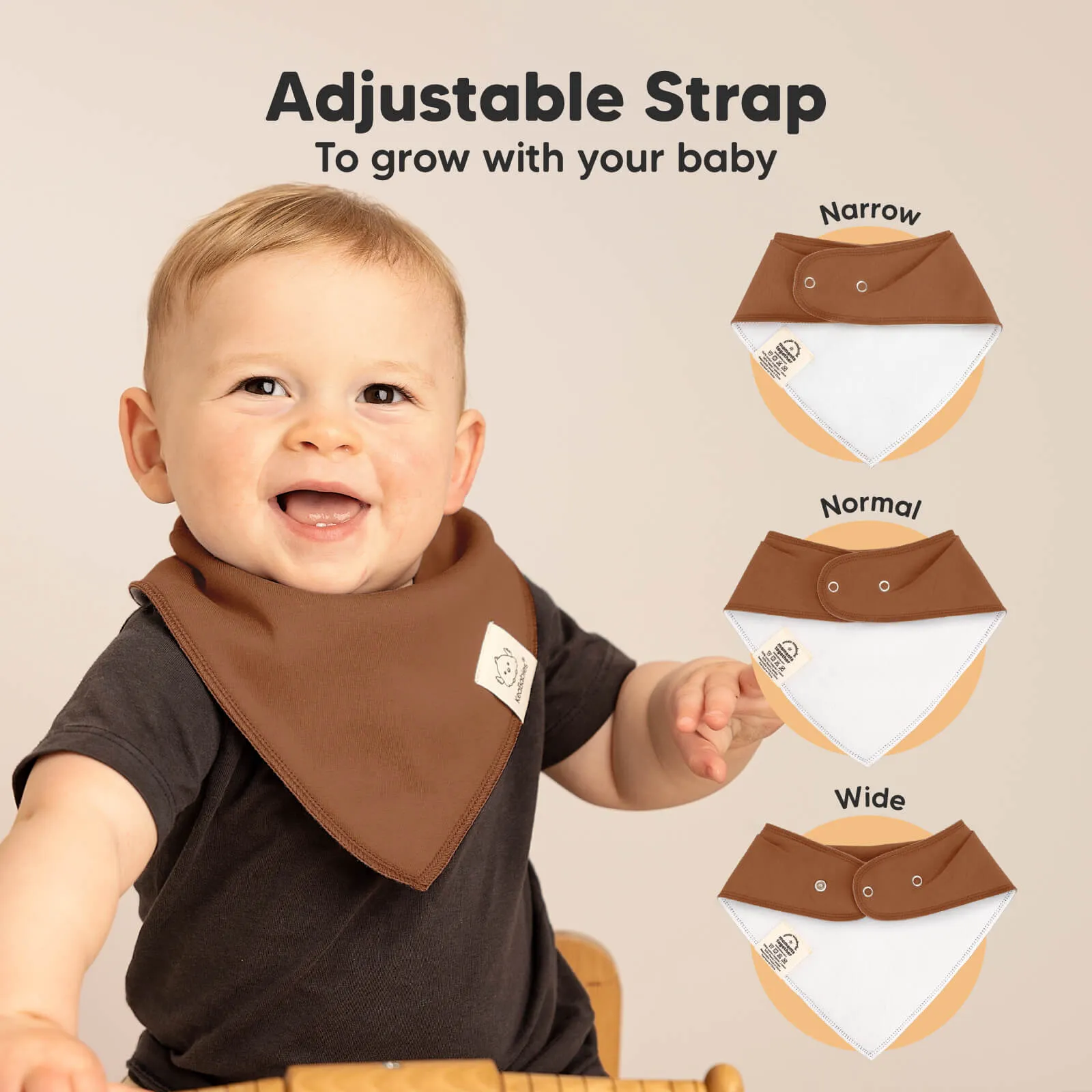 8-Pack Organic Bandana Bibs (Terracotta)