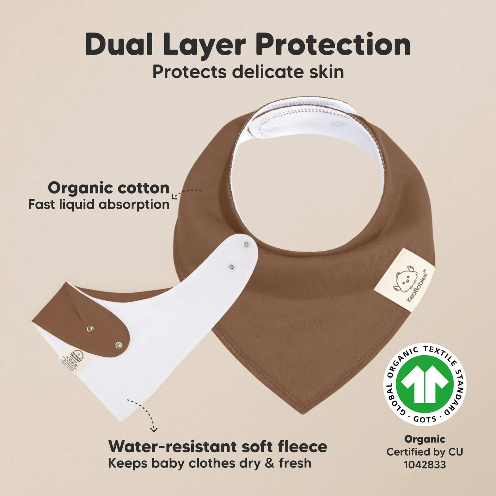 8-Pack Organic Bandana Bibs (Terracotta)