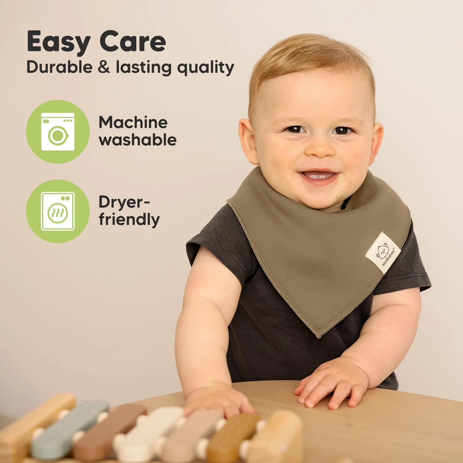 8-Pack Organic Bandana Bibs (Terracotta)