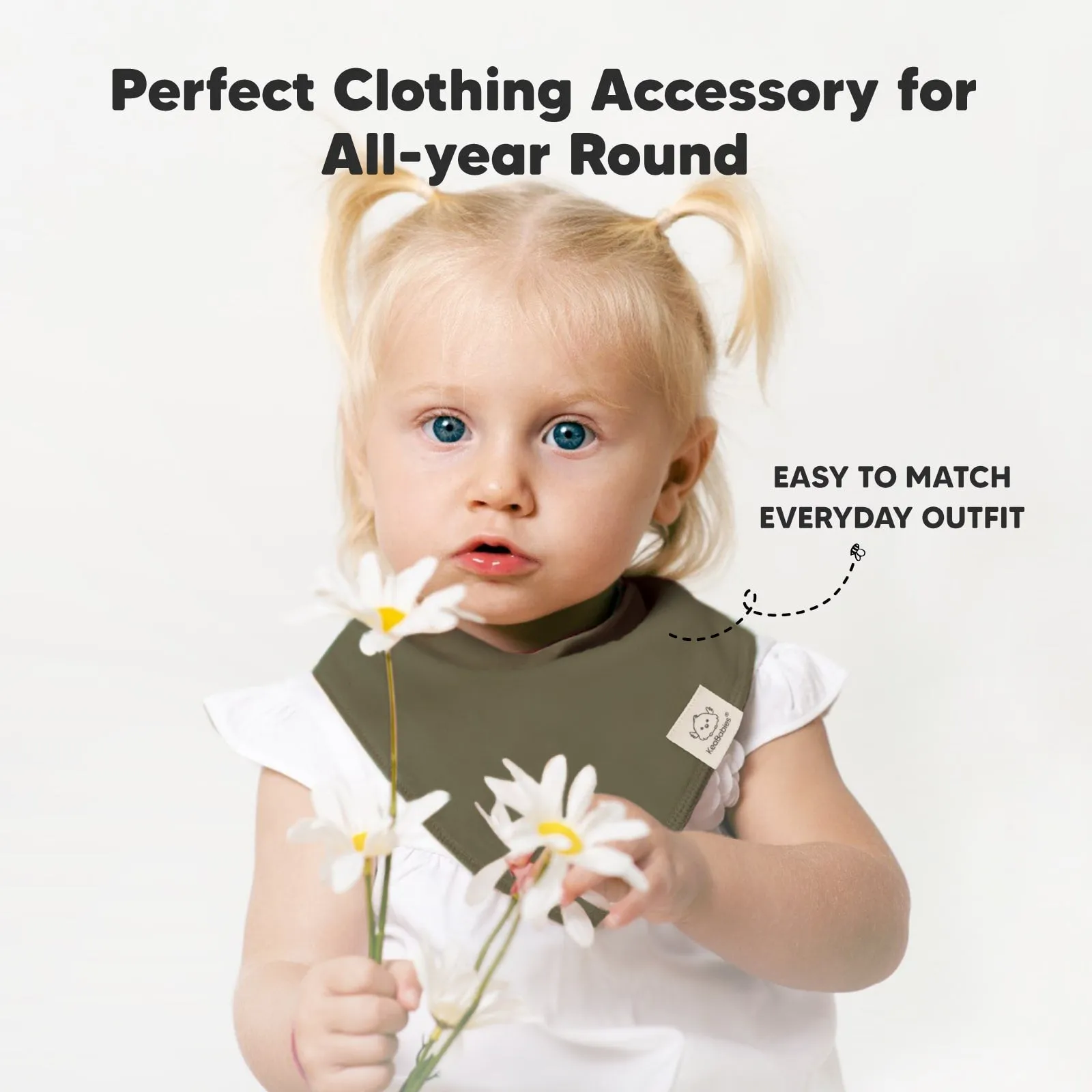 8-Pack Organic Bandana Bibs (Thunder)