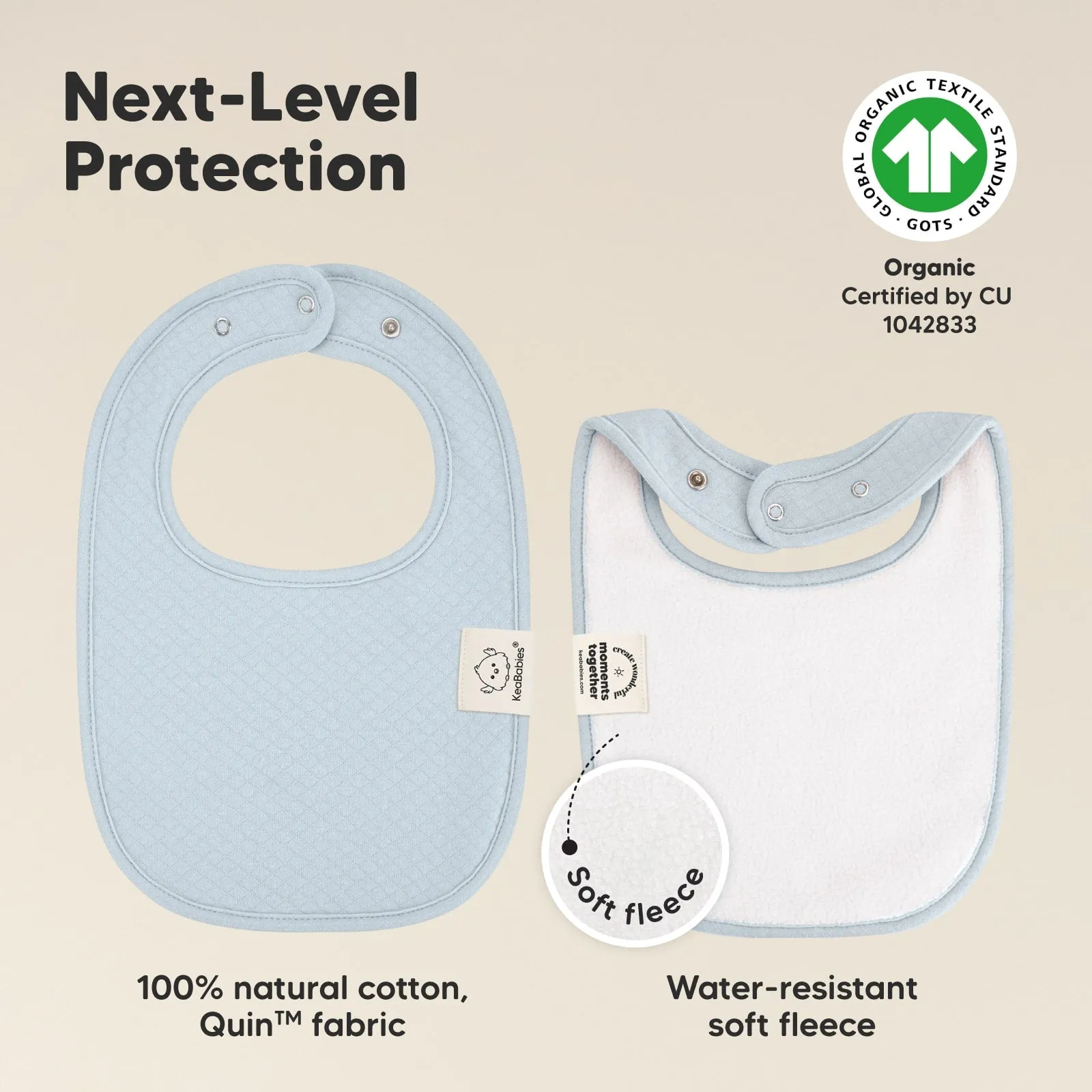 8-Pack Urban Quin Drool Bibs (Dawn)