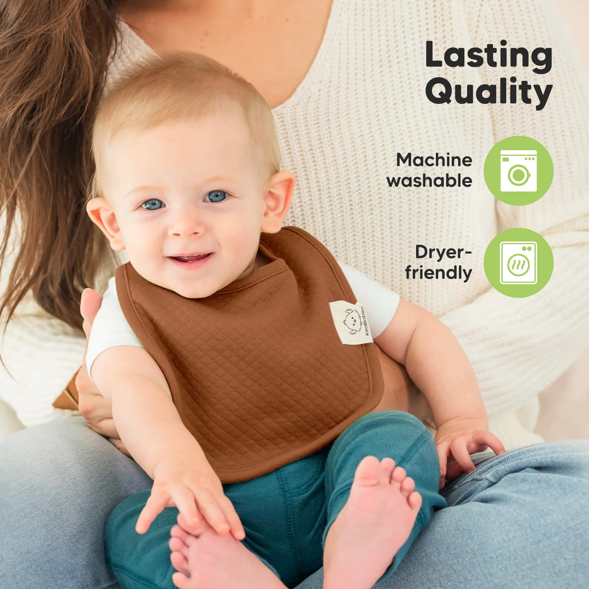 8-Pack Urban Quin Drool Bibs (Rosewood)