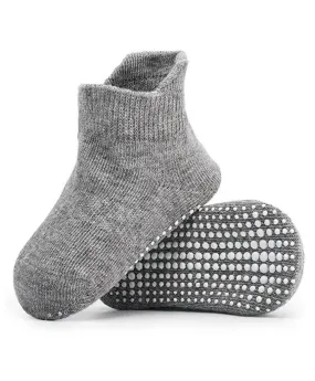AHC Baby Socks Anti Slip Anti Skid Boys Girls Ankle Length Soft Cotton Socks with Grip