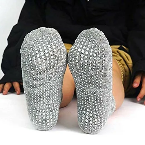 AHC Baby Socks Anti Slip Anti Skid Boys Girls Ankle Length Soft Cotton Socks with Grip