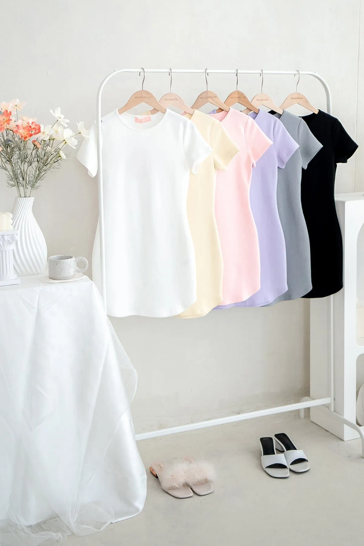 ALWAYS YOUR BABY TEE DRESS IN LILAC