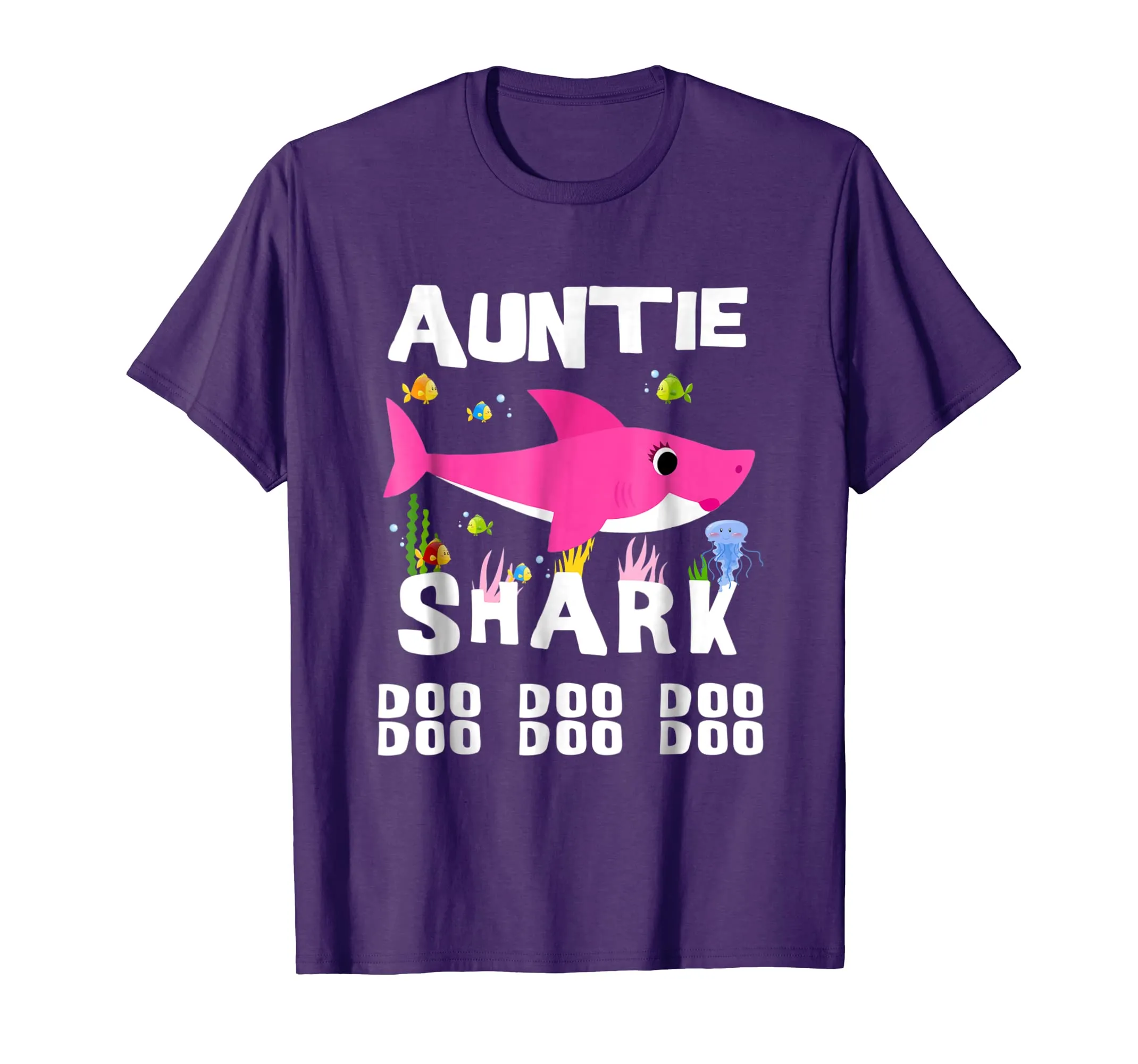 Auntie Shark T Shirt Mother Grandma Mother's Day Christmas