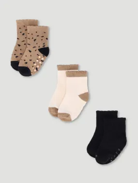 Baby Animal Print 3 Pack Socks