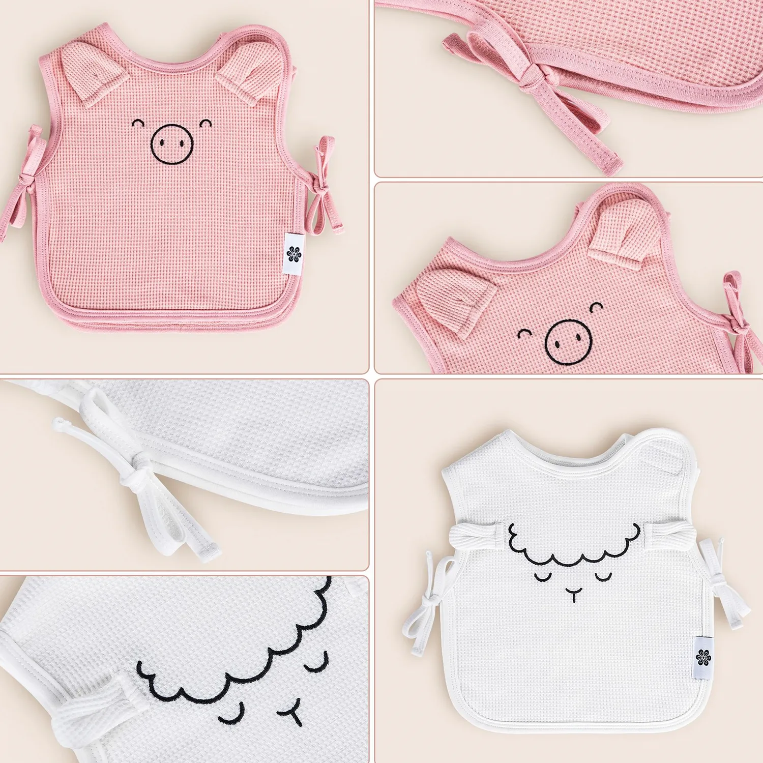 Baby Bibs for Girls & Boys - Pink