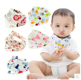 Baby Bibs Waterproof Triangle Cotton Child Bandana Newborn Kids Cloth
