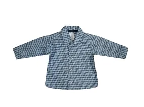 Baby Boys Blue Patterned Longsleeve Shirt