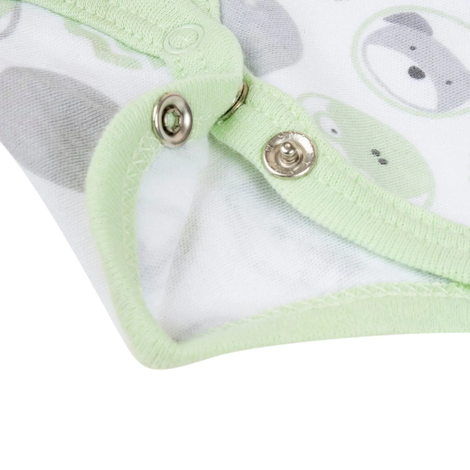 Baby Moo Peek A Boo Gift Set 5 Piece With Bodysuits, Pyjama, Bib And Socks - Green, Grey
