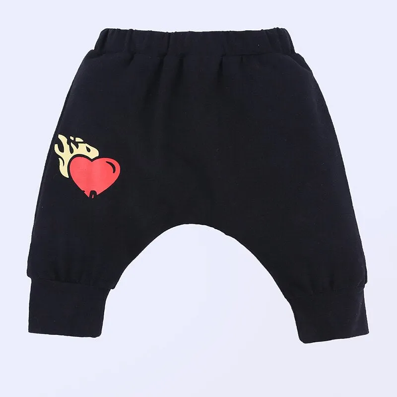 Baby Tattoo Onesie Boys “Heart Breaker” Rompers Pants 2pcs Sets-O127