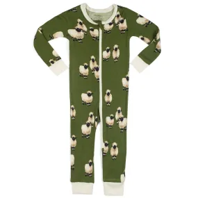 Bamboo Zipper Pajama - Valais Sheep by Milkbarn