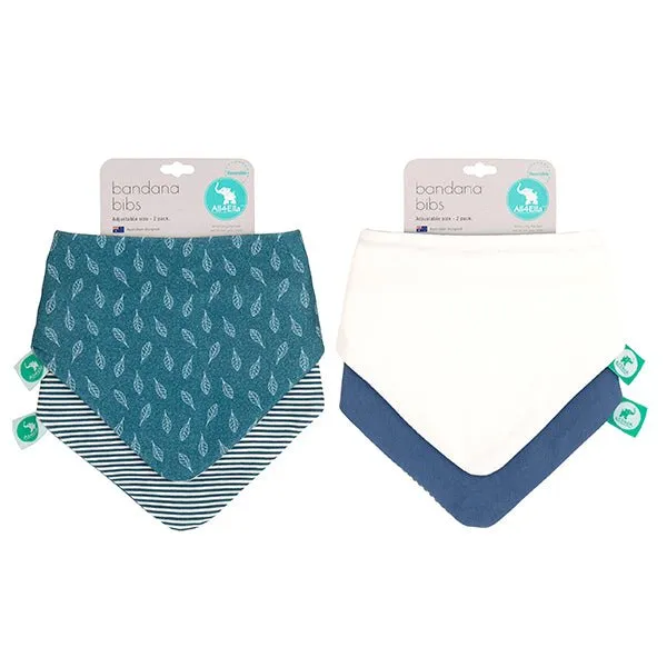Bandana Bib Blue Leaf