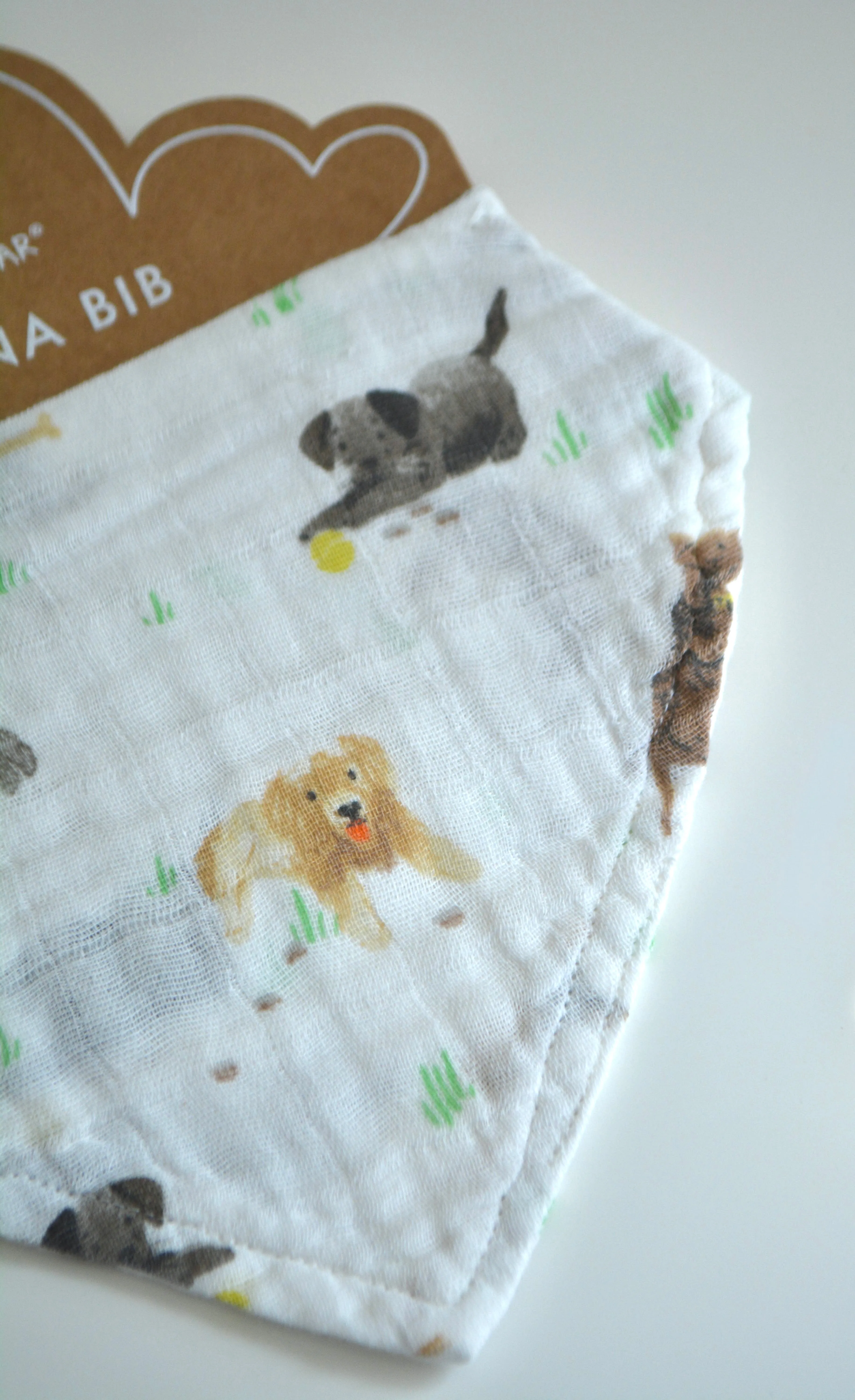 Bandana Bib: Watercolor Puppies
