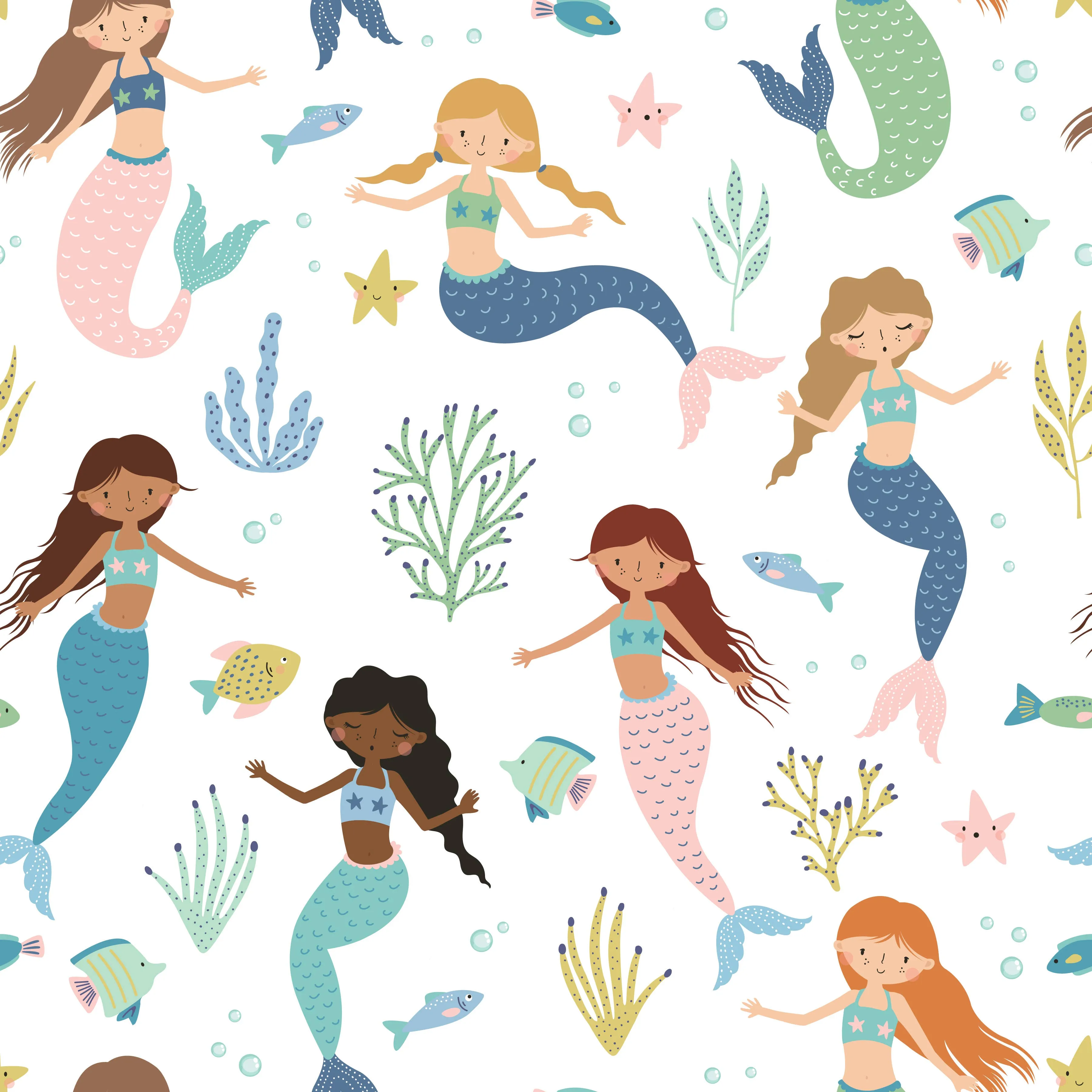 Bird & Bean® - Baby Bamboo Pajamas - Bamboo Romper  - Magic Mermaids