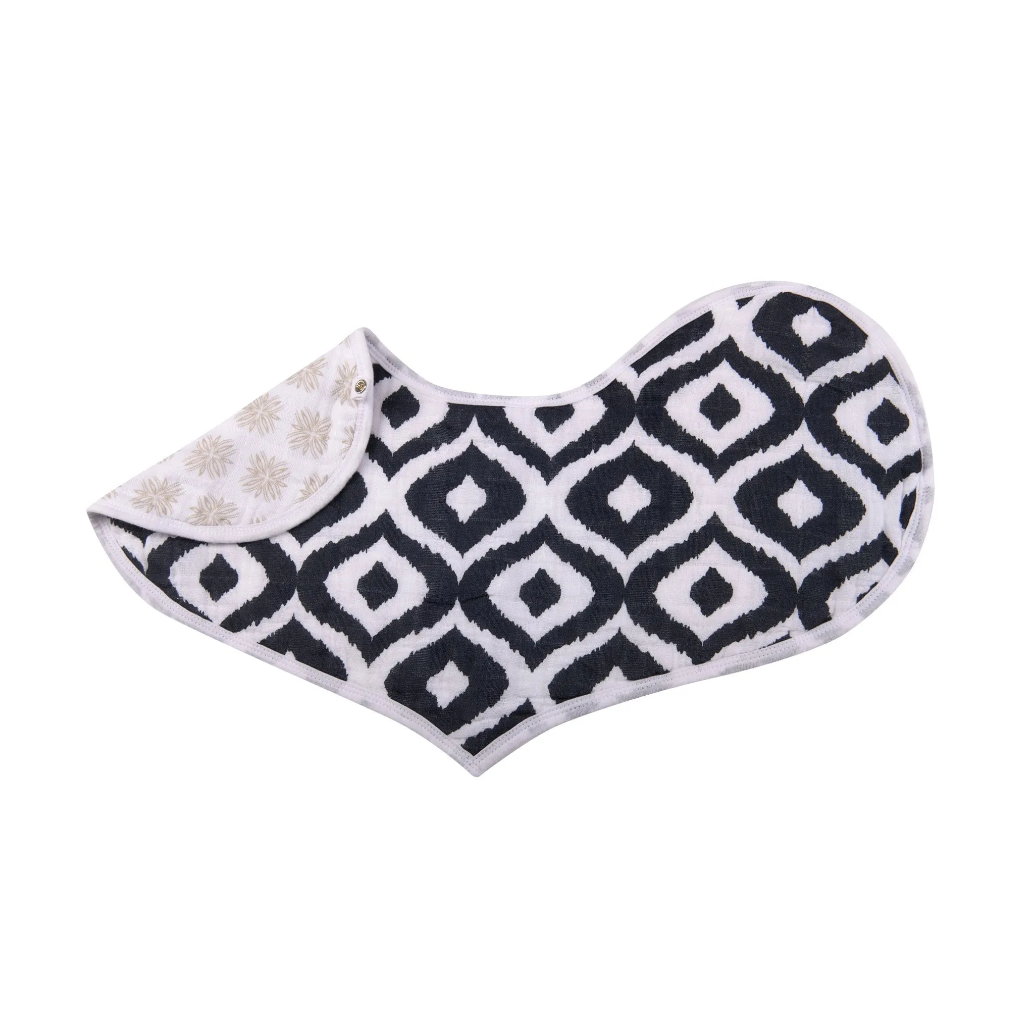 Boho Flower Heart Cotton Bibs 2PK