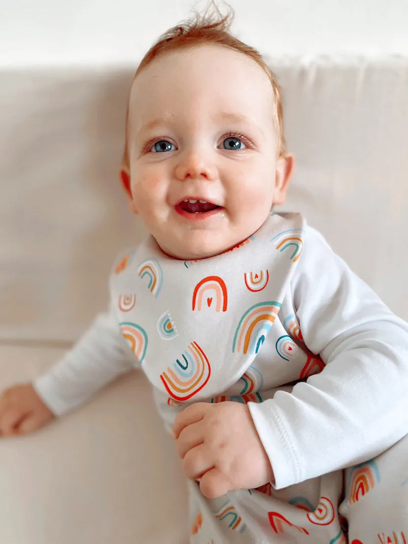 Bright Rainbows Waterproof Dribble Bib