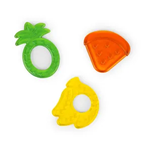 Bright Starts Juicy Chews 3-Pack Textured Teethers - Watermelon, Pineapple, Banana