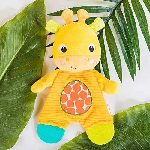 Bright Starts Snuggle & Teethe Plush Teether Toy - Giraffe, Ages Newborn  