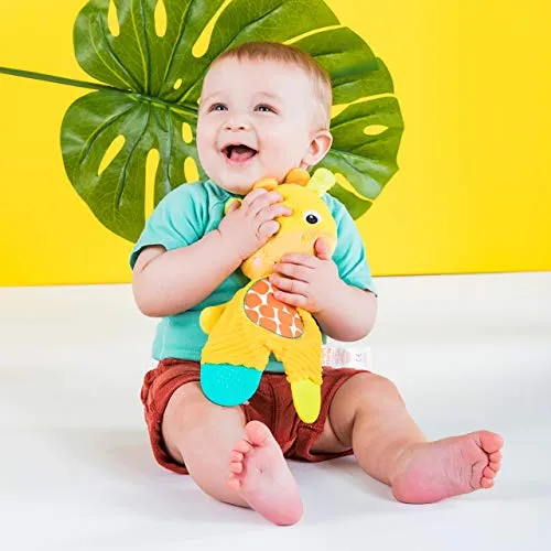 Bright Starts Snuggle & Teethe Plush Teether Toy - Giraffe, Ages Newborn  