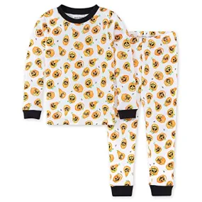 Burt's Bees Baby Family Jammies Matching Holiday Organic Cotton Pajamas, Pumpkin Carving, Baby 2-Piece 12 Months