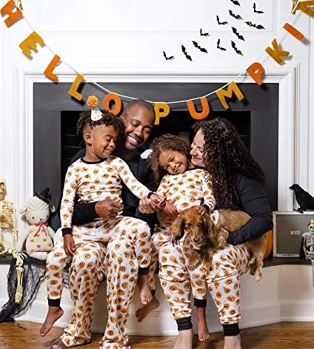 Burt's Bees Baby Family Jammies Matching Holiday Organic Cotton Pajamas, Pumpkin Carving, Baby 2-Piece 12 Months