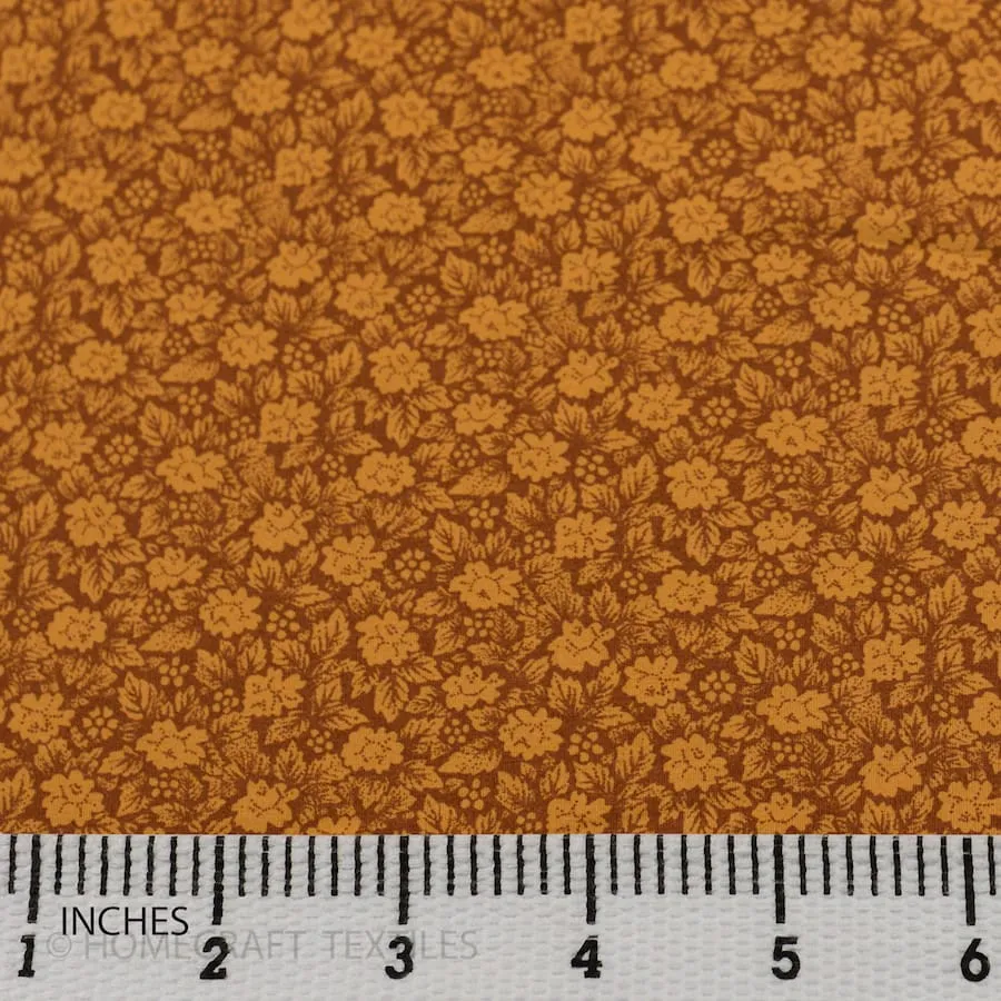 Caramel Mini Floral Cotton Print