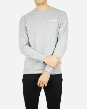 Casual Long Sleeve Tee - Grey Melange