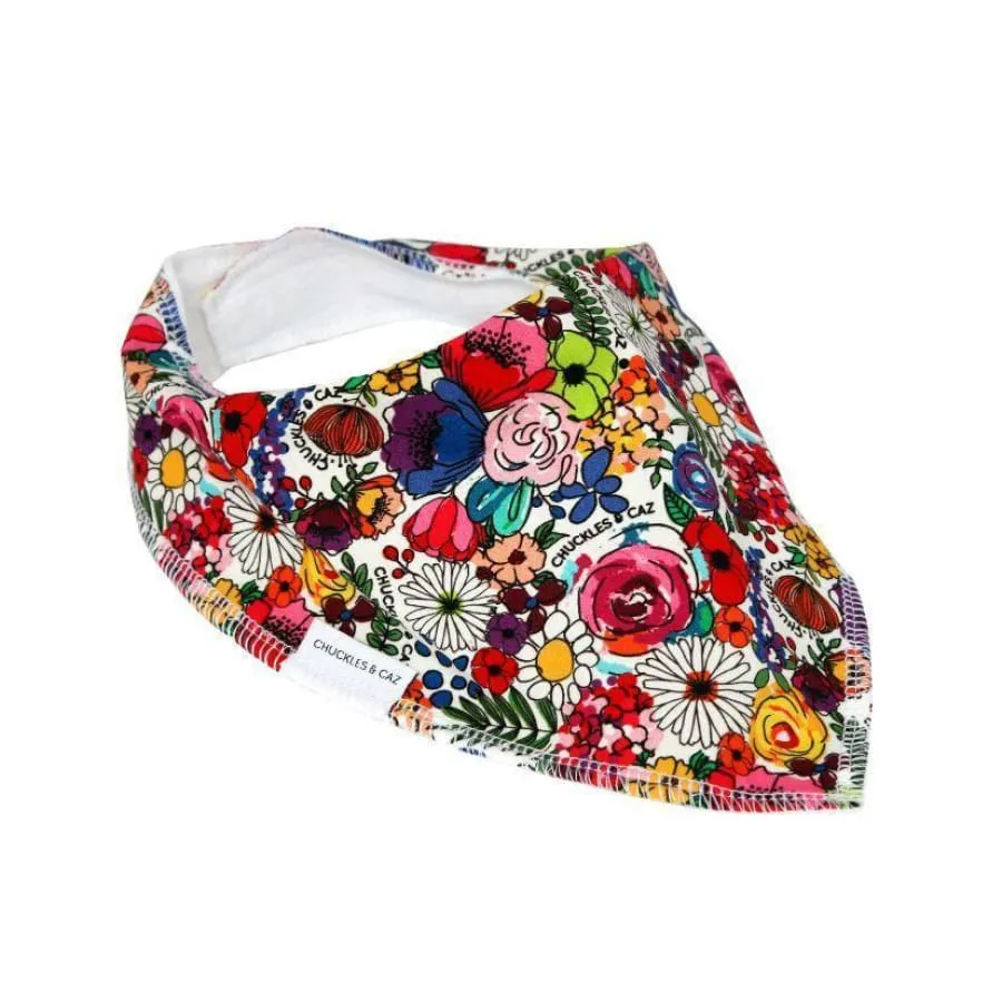 CLEARANCE Chuckles & Caz Dribble Bib Super Floral