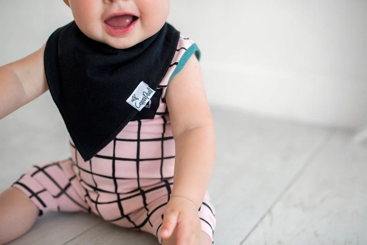 Copper Pearl - Baby Bandana Bibs Black Basics