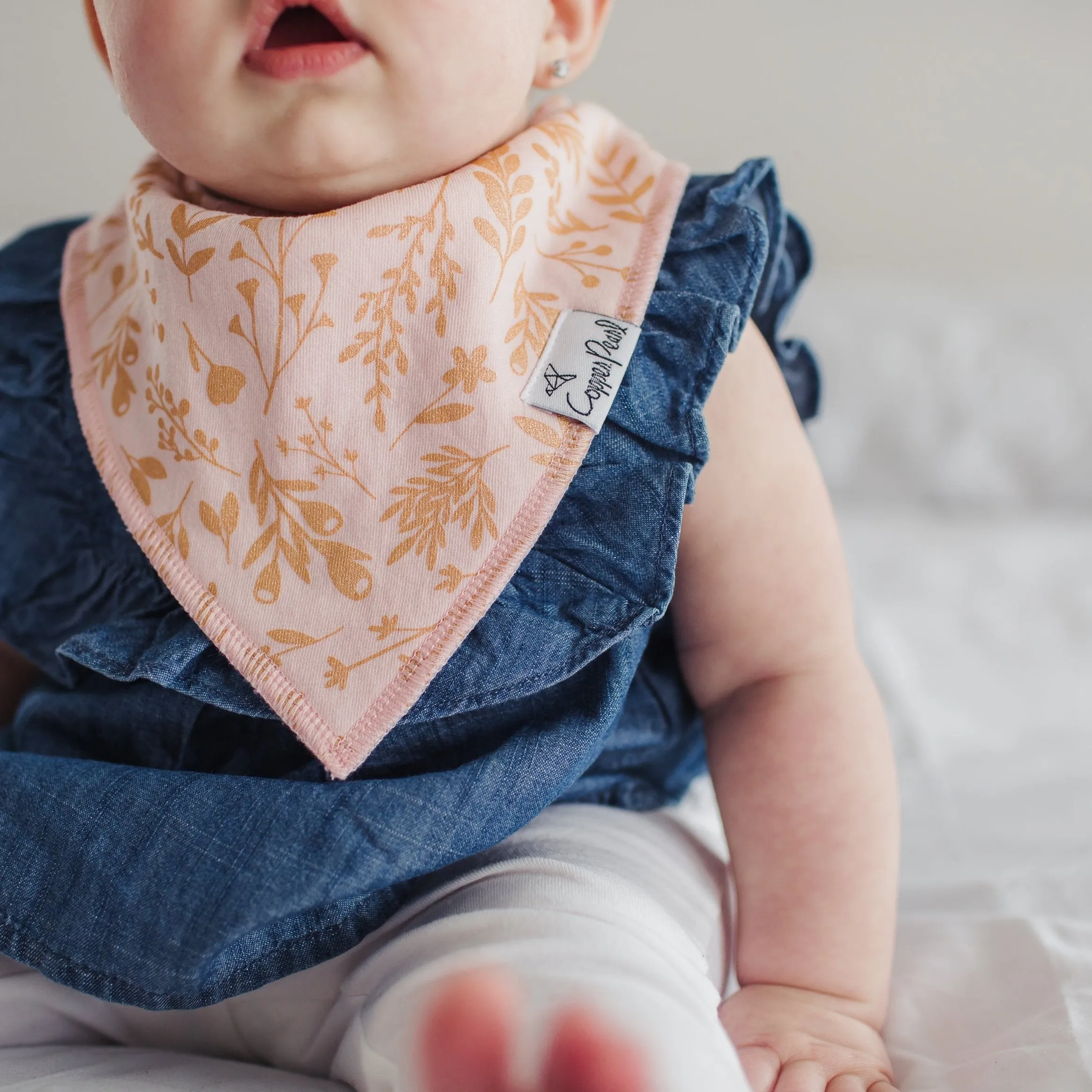 Copper Pearl Baby Bandana Bibs | Lola