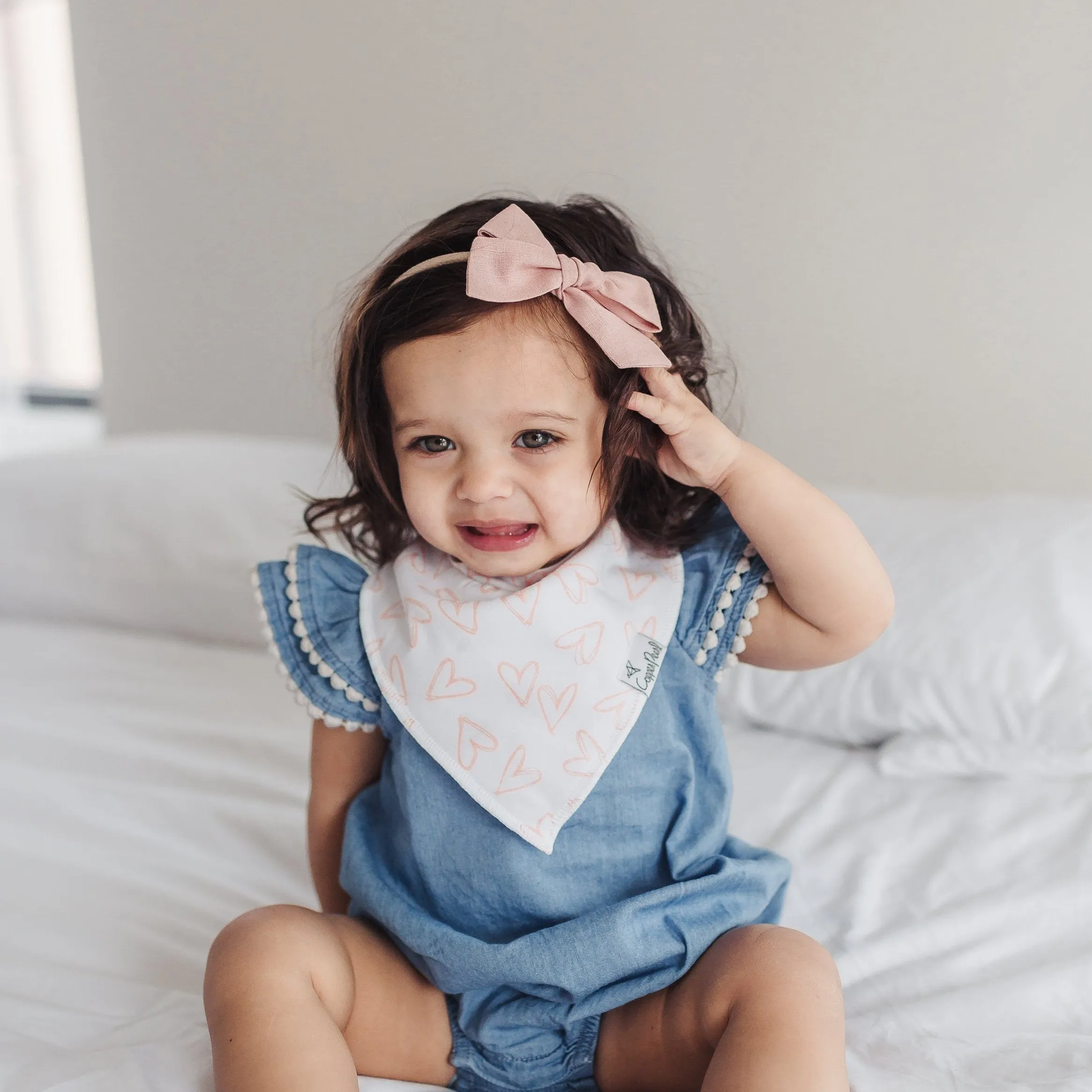 Copper Pearl Baby Bandana Bibs | Lola