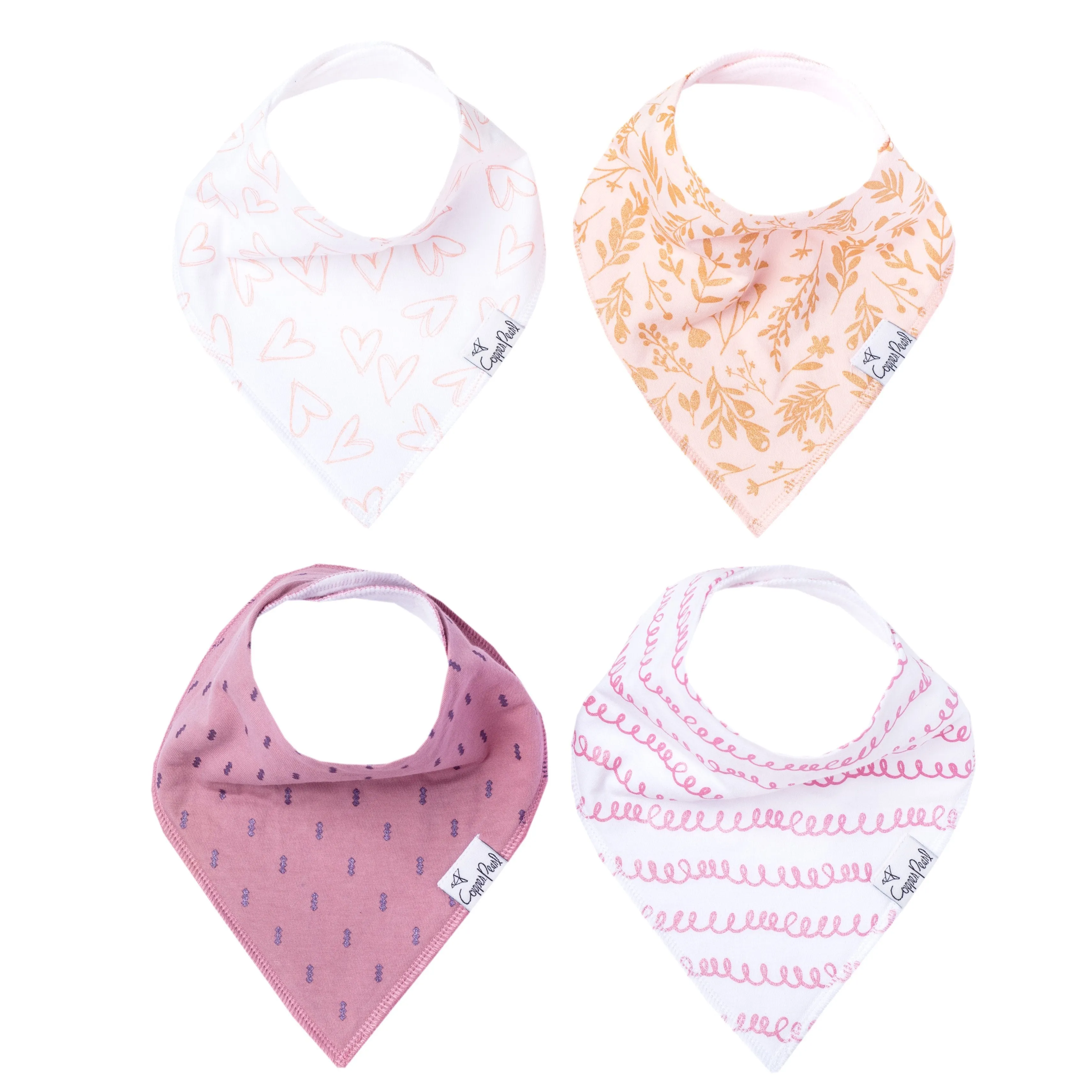 Copper Pearl Baby Bandana Bibs | Lola